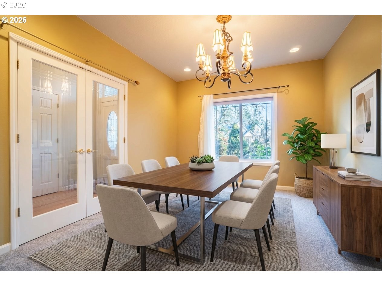 4366 Berry Lane Eugene, OR 97404 - Photo 6 of 36 a view of a dining room with furniture window and outside view