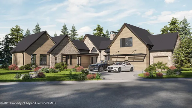 front view of a house with a street