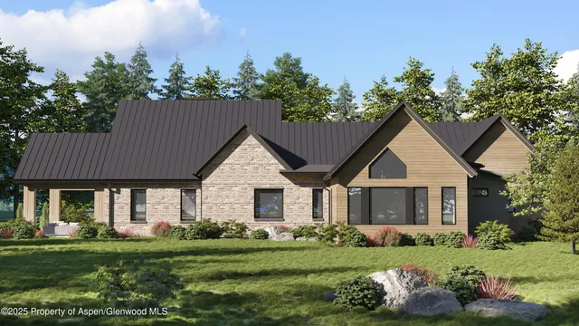 a front view of a house with a garden and porch