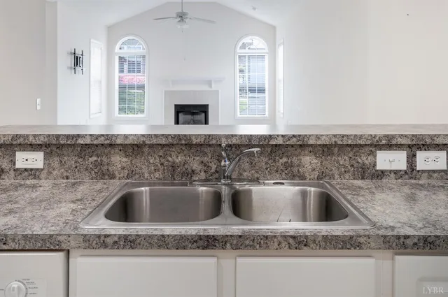 a close view of sink and tap