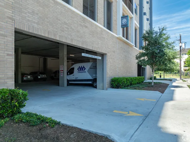 a view of a car garage