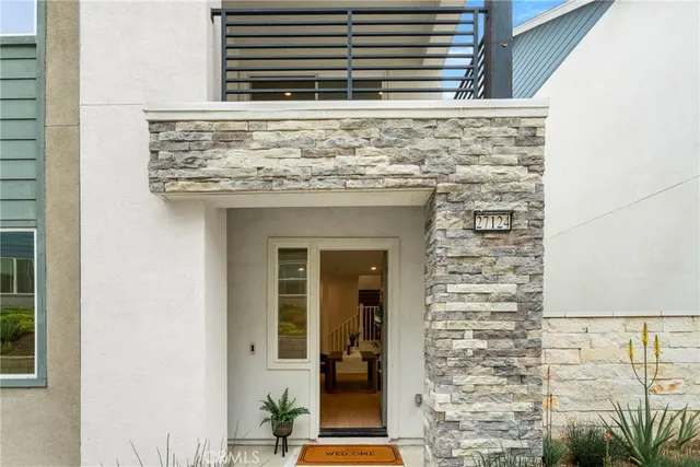 a view of a door of a house