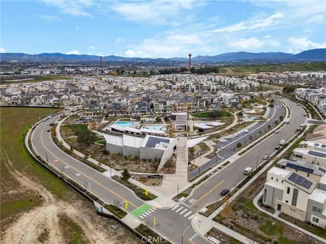 a view of a city with tall buildings