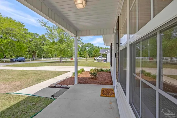 a building view with a outdoor space