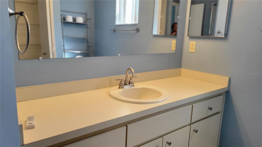 11215 Southwest 63rd Terrace Road Ocala, FL 34476 - Photo 10 of 13 a bathroom with a sink and a mirror