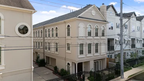 a view of a large white building