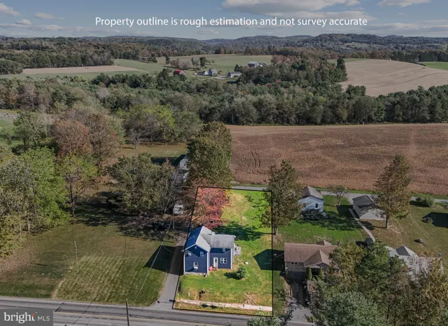 an aerial view of multiple house