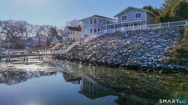 an aerial view of a house with outdoor space swimming pool and lake view