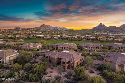 a view of city and mountain