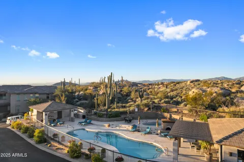 a view of city and mountain