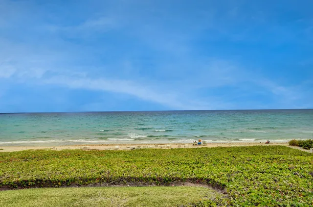 a view of an ocean and beach