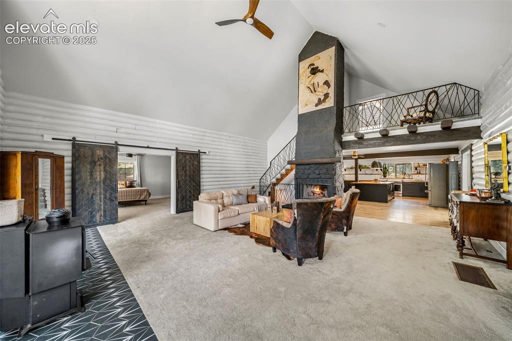 986 Apache Road Florissant, CO 80816 - Photo 2 of 50 incredible space with massive hearth and fireplace is ready for large gatherings