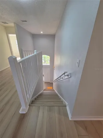 a view of a park with swings