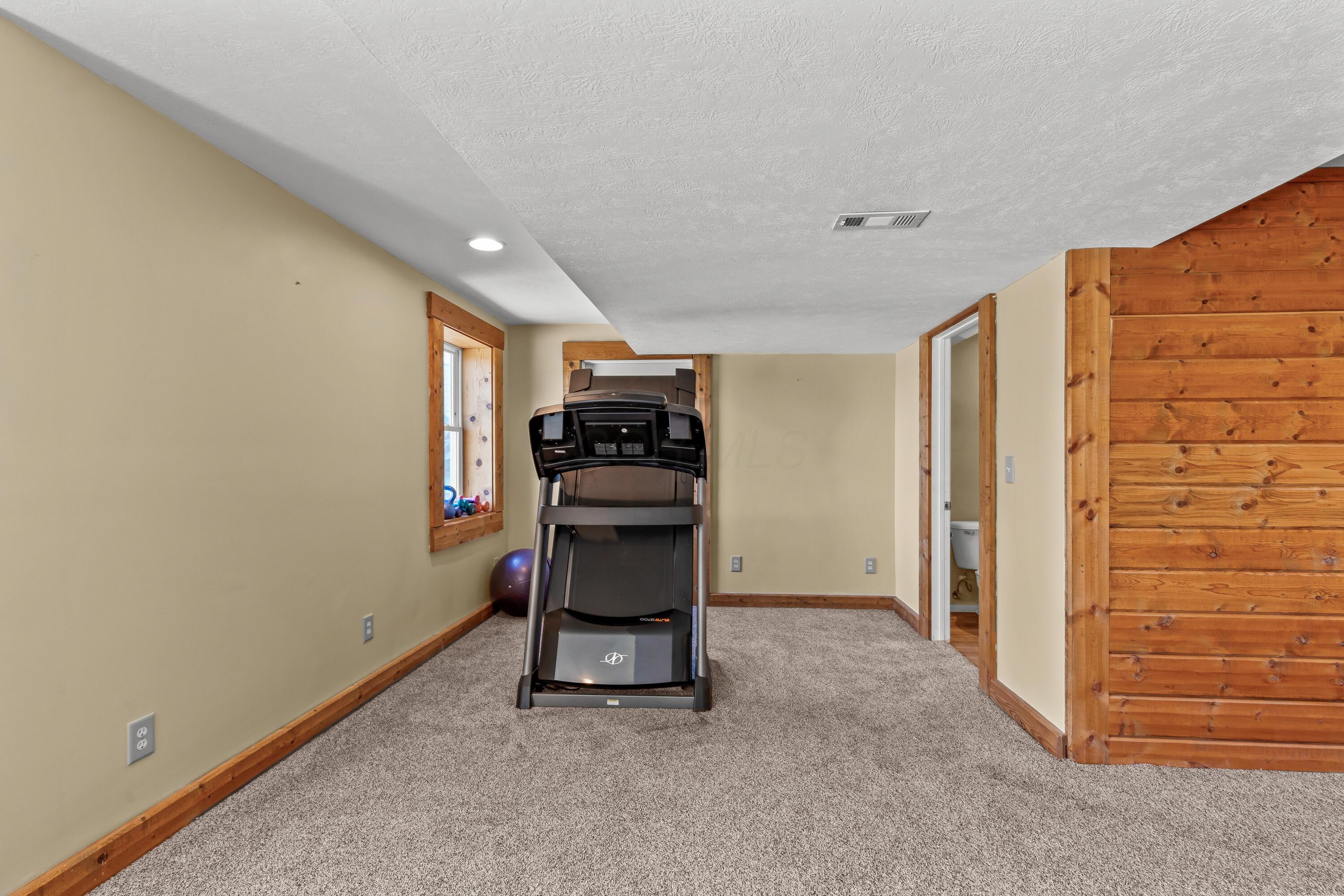3582 Panhandle Road Delaware, OH 43015 - Photo 42 of 65 • New light sand carpet ~ 2024 • Ivory painted walls • Egress window • Can lighting