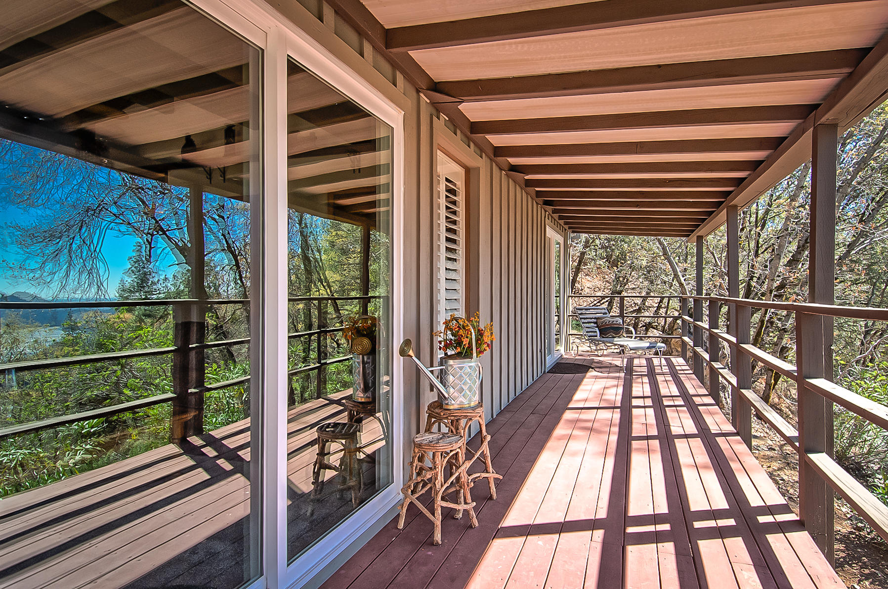 19370 Mountain Maple Road Lakehead, CA 96051 - Photo 29 of 48 Full Length Covered Cedar Deck