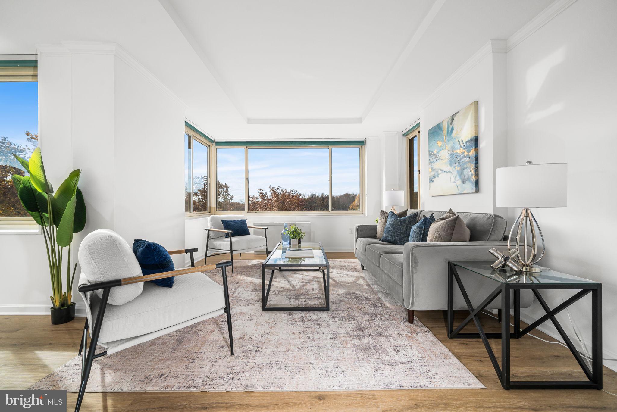 4000 Tunlaw Road Northwest, Unit 811 Washington, DC 20007 - Photo 3 of 51 a living room with furniture and a potted plant