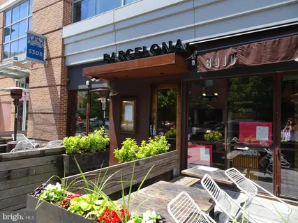 a view of a building with door