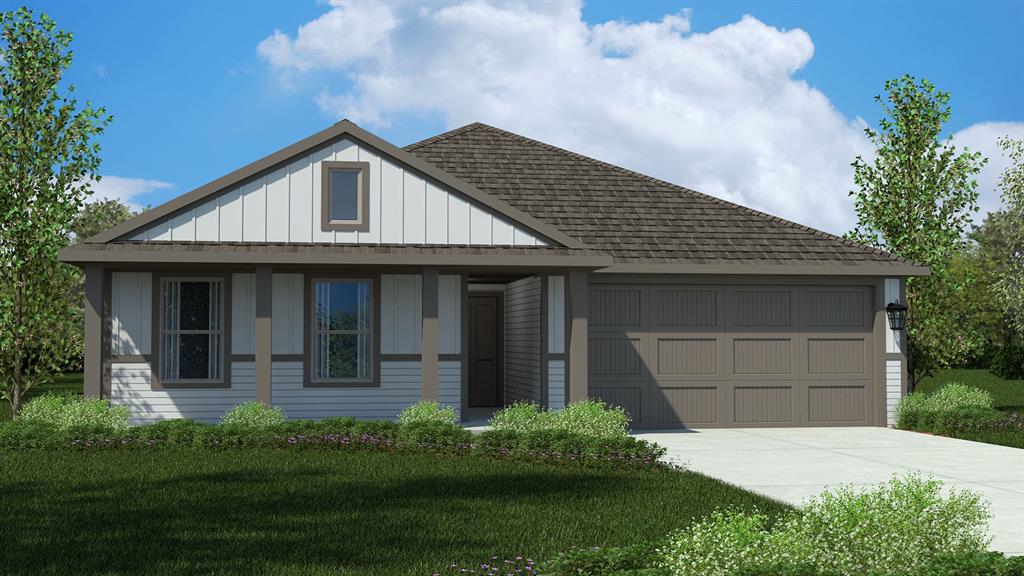 160 Tributary Lane Bridgeport, TX 76426 - Photo 34 of 37 Front Elevation - D.R. Horton's Bellvue floor plan elevation Y-All Home and community information, including pricing, included features, terms, availability and amenities, are subject to change at any time without notice or obligation. All Drawings, pictures, photographs, video, square footages, floor plans, elevations, features, colors and sizes are approximate for illustration purposes only and will vary from the homes as built.
