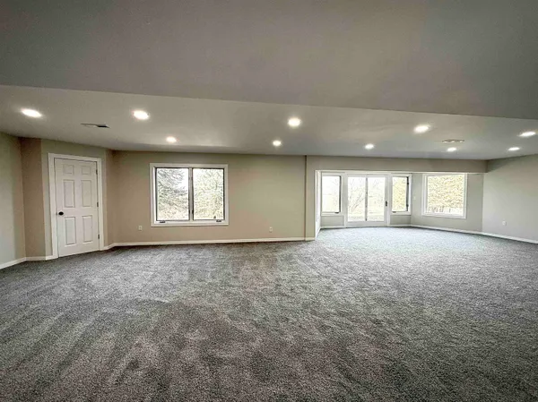 a view of a livingroom with a staircase