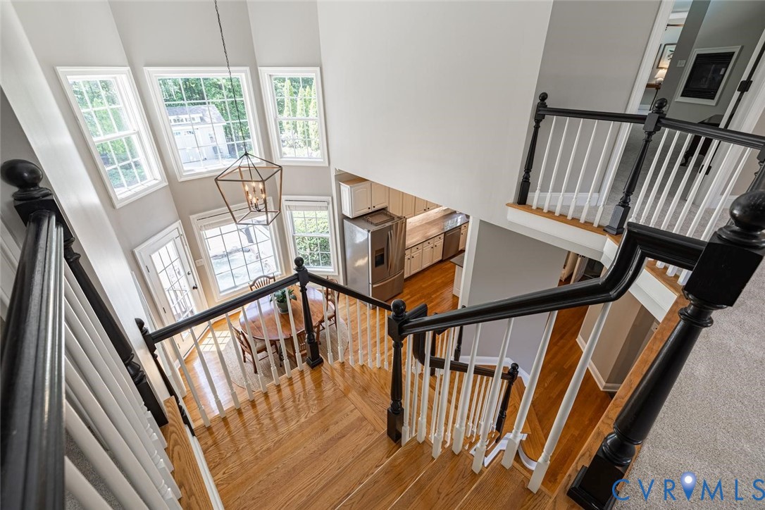 14469 Riverside Drive Ashland, VA 23005 - Photo 33 of 59 Light filled staircase leading to first floor