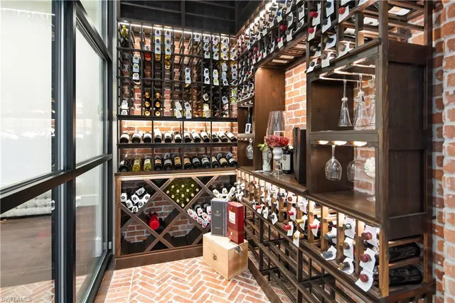 a view of a glass door with glass door