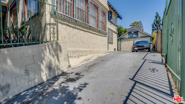 a car parked on the side of a street