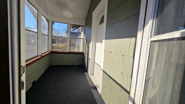 a view of a room with window