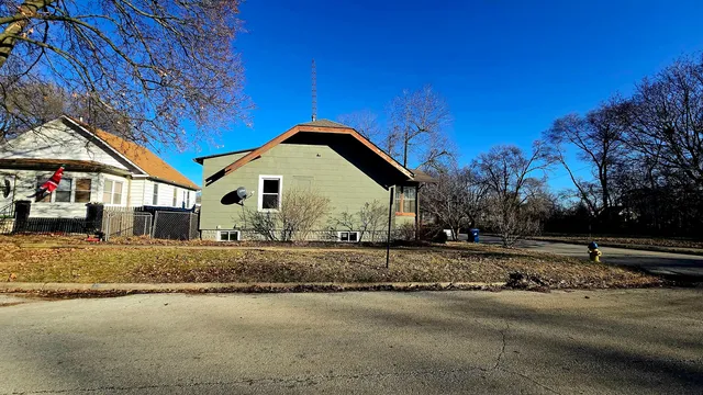 a view of street with houses
