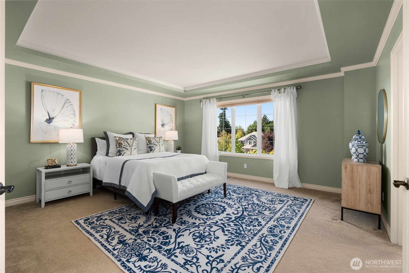 2022 240th Place Southeast Bothell, WA 98021 - Photo 28 of 40 a bedroom with a bed and wooden floor