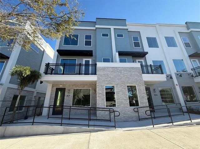 a view of a building with many windows