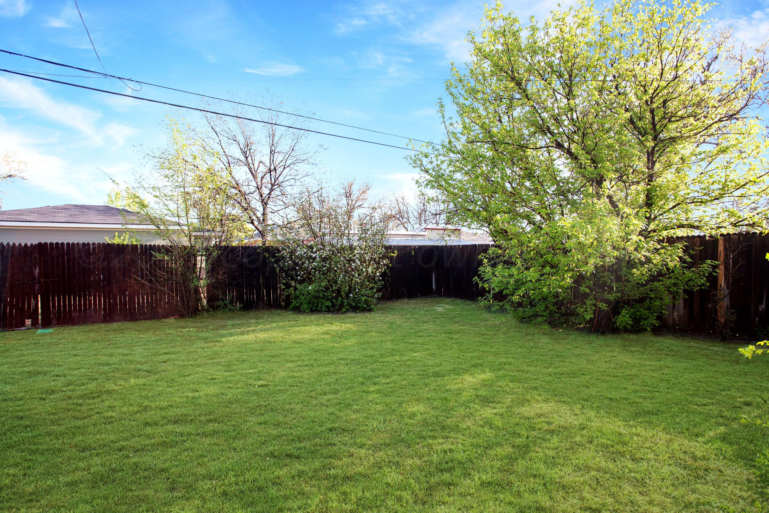 5318 Albert Avenue Amarillo, TX 79106 - Photo 24 of 24 a view of a backyard with potted plants and large trees