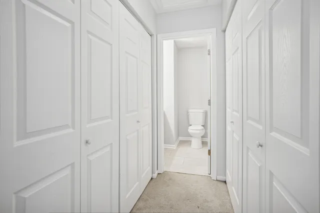 a view of a bathroom from a bathroom