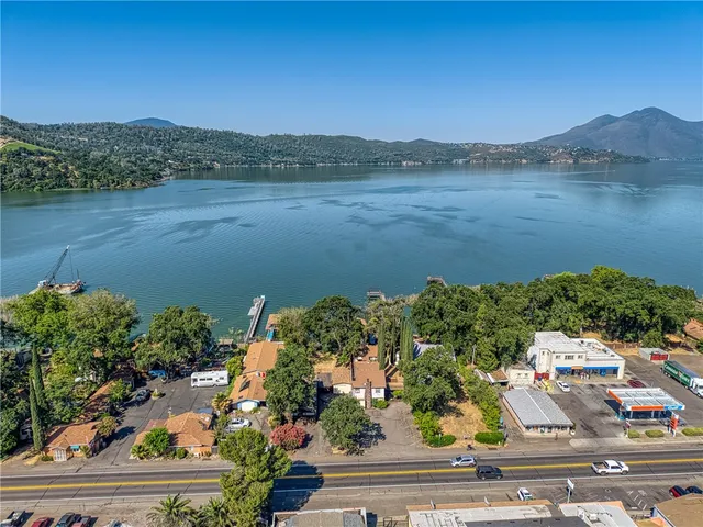 a view of a lake and a mountain