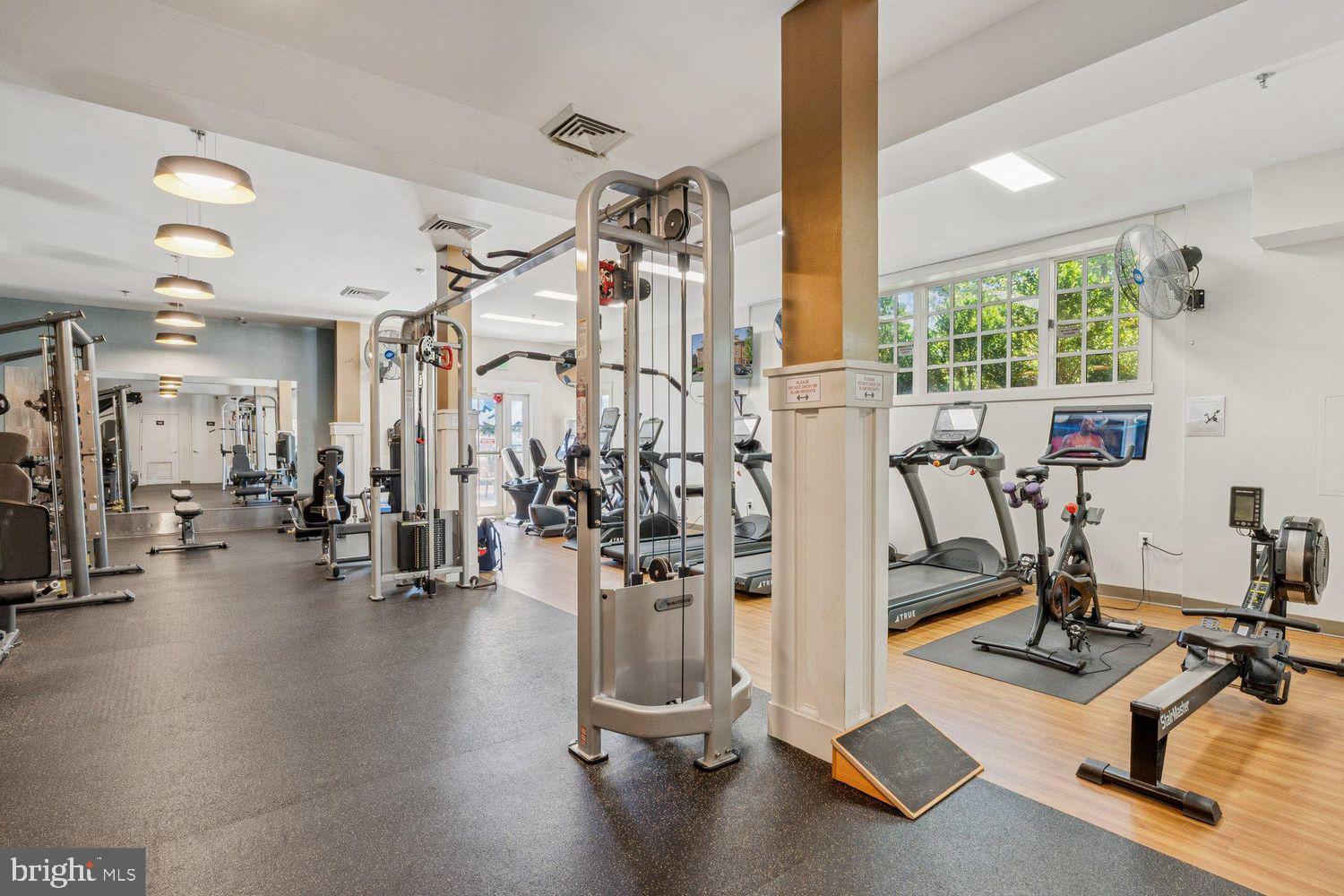 408 Ridgepoint Place, Unit 40838 Gaithersburg, MD 20878 - Photo 30 of 38 Modern fitness center with ample equipment.