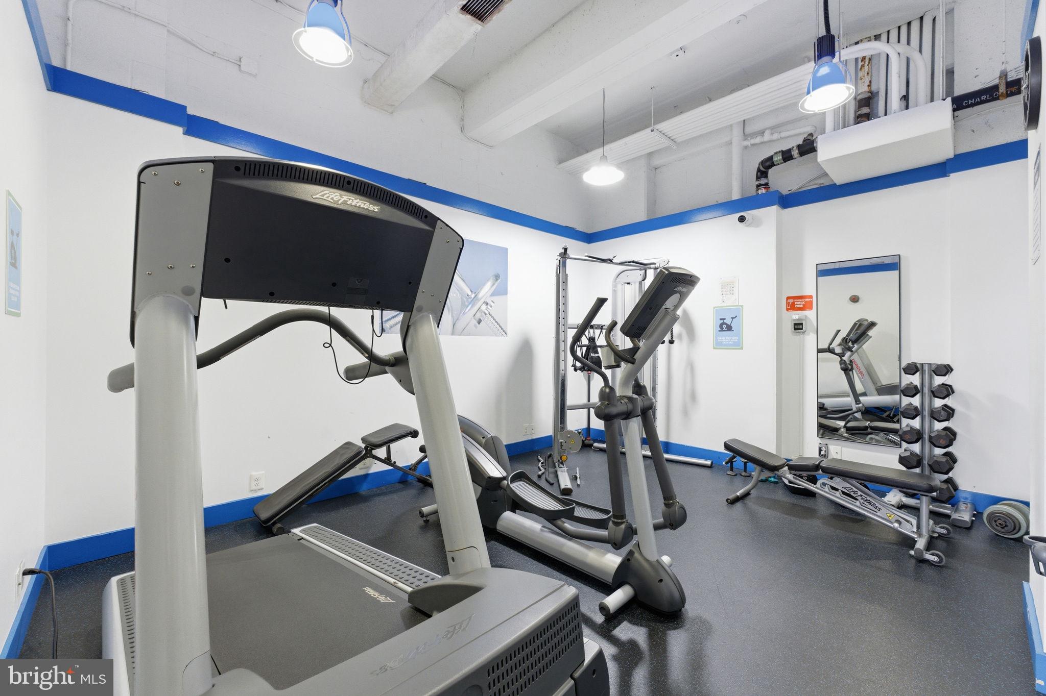 1435 4th Street Southwest, Unit B609 Washington, DC 20024 - Photo 50 of 52 a view of a room with gym equipment