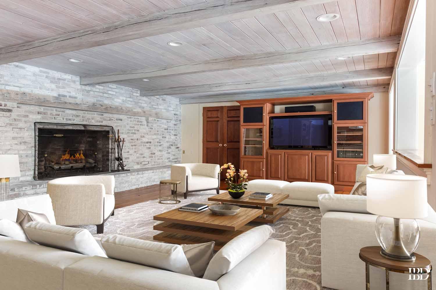 91 Ice Valley Road Osterville, MA 02655 - Photo 4 of 14 a living room with furniture and a fireplace