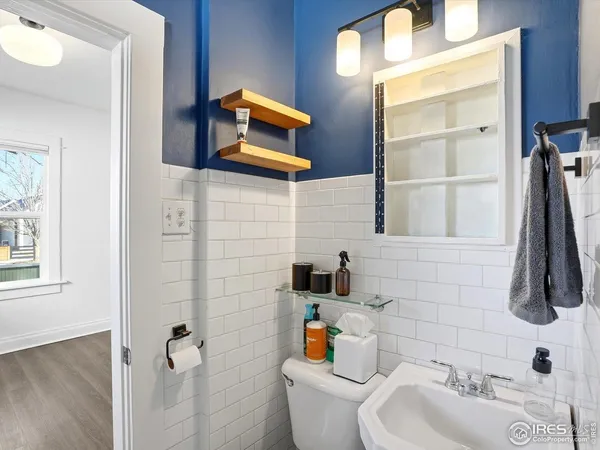 a bathroom with a toilet and a sink