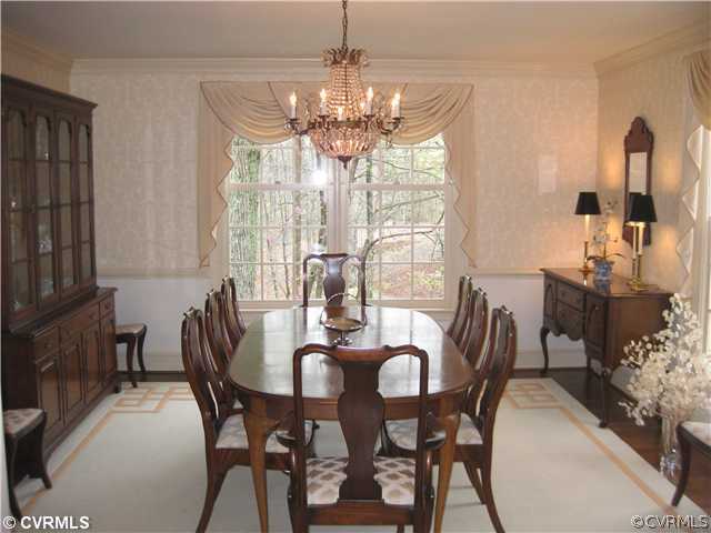 2841 West Brigstock Road Midlothian, VA 23113 - Photo 8 of 11 a dining room with furniture a chandelier and window