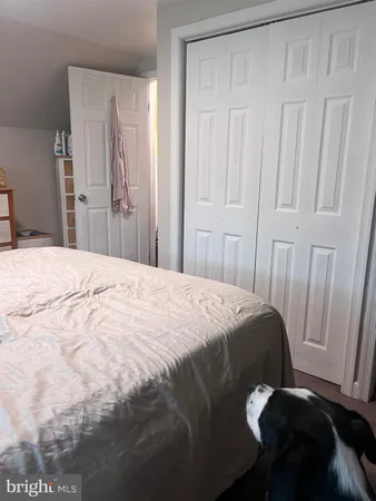 a bed room with a bed