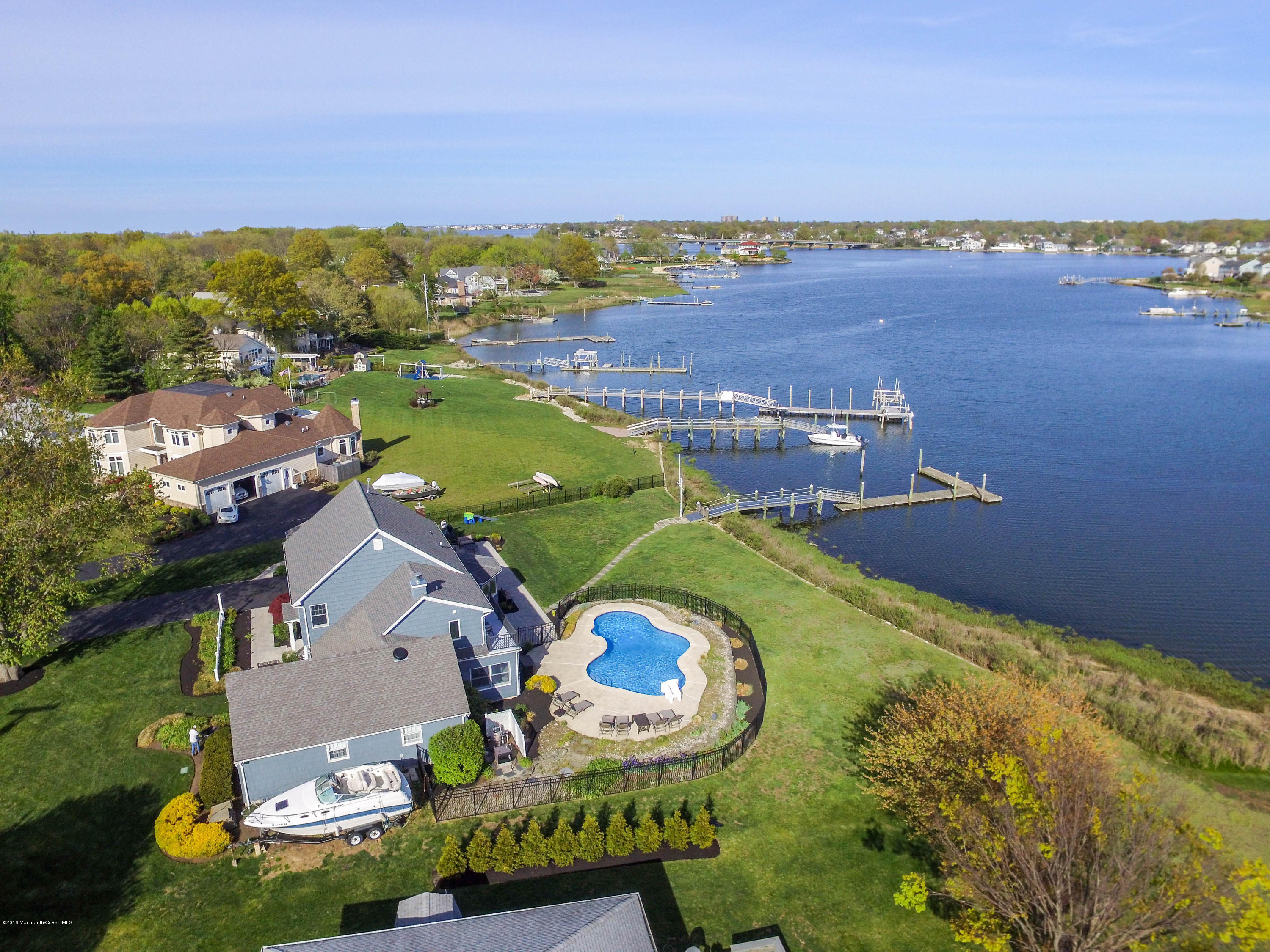 68 Rivers Edge Drive Little Silver, NJ 07739 - Photo 24 of 25 an aerial view of a house with a ocean view