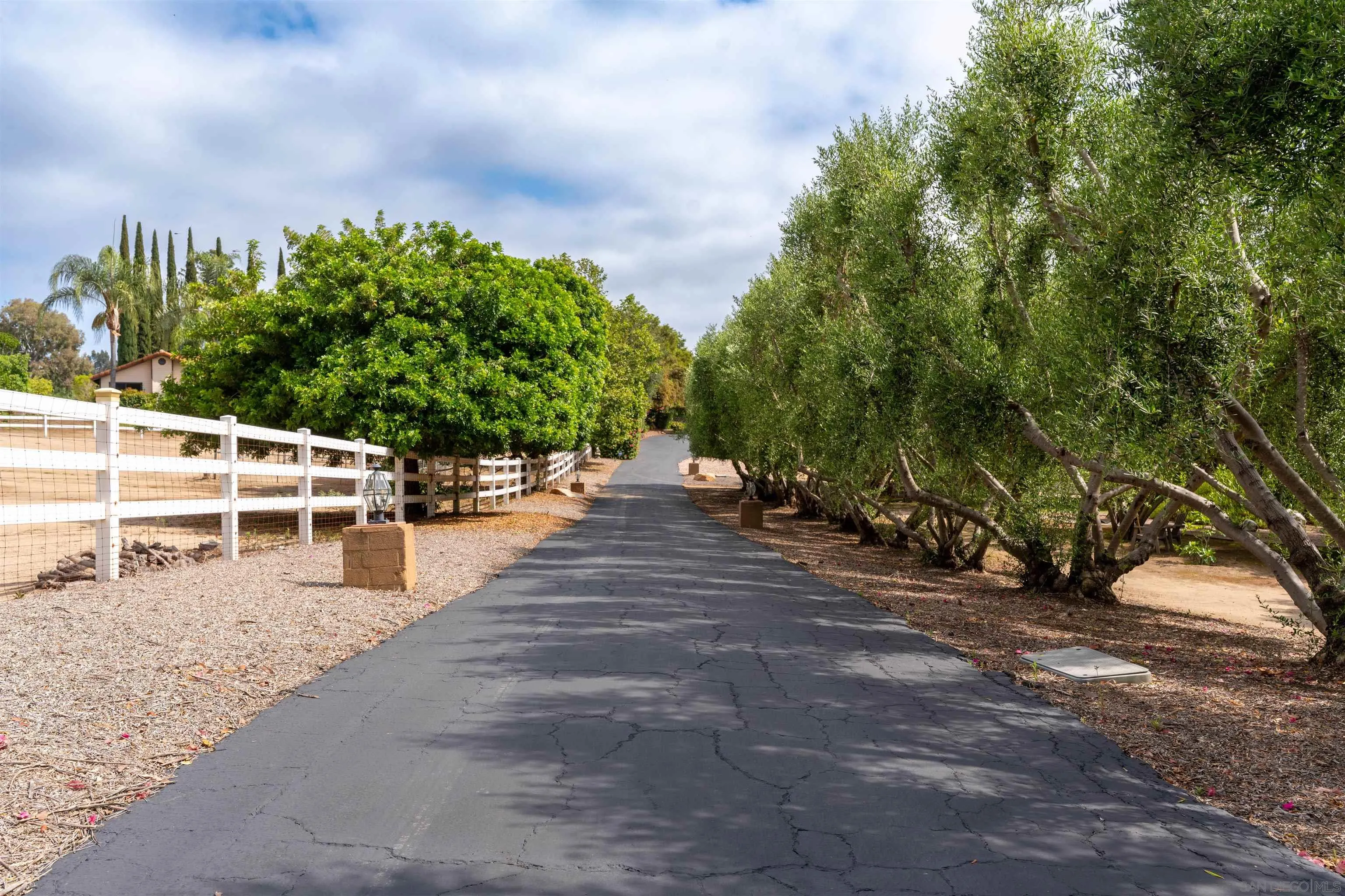 1036 Capra Way Fallbrook, CA 92028 - Photo 43 of 51 a view of a patio with table and chairs with wooden fence and plants