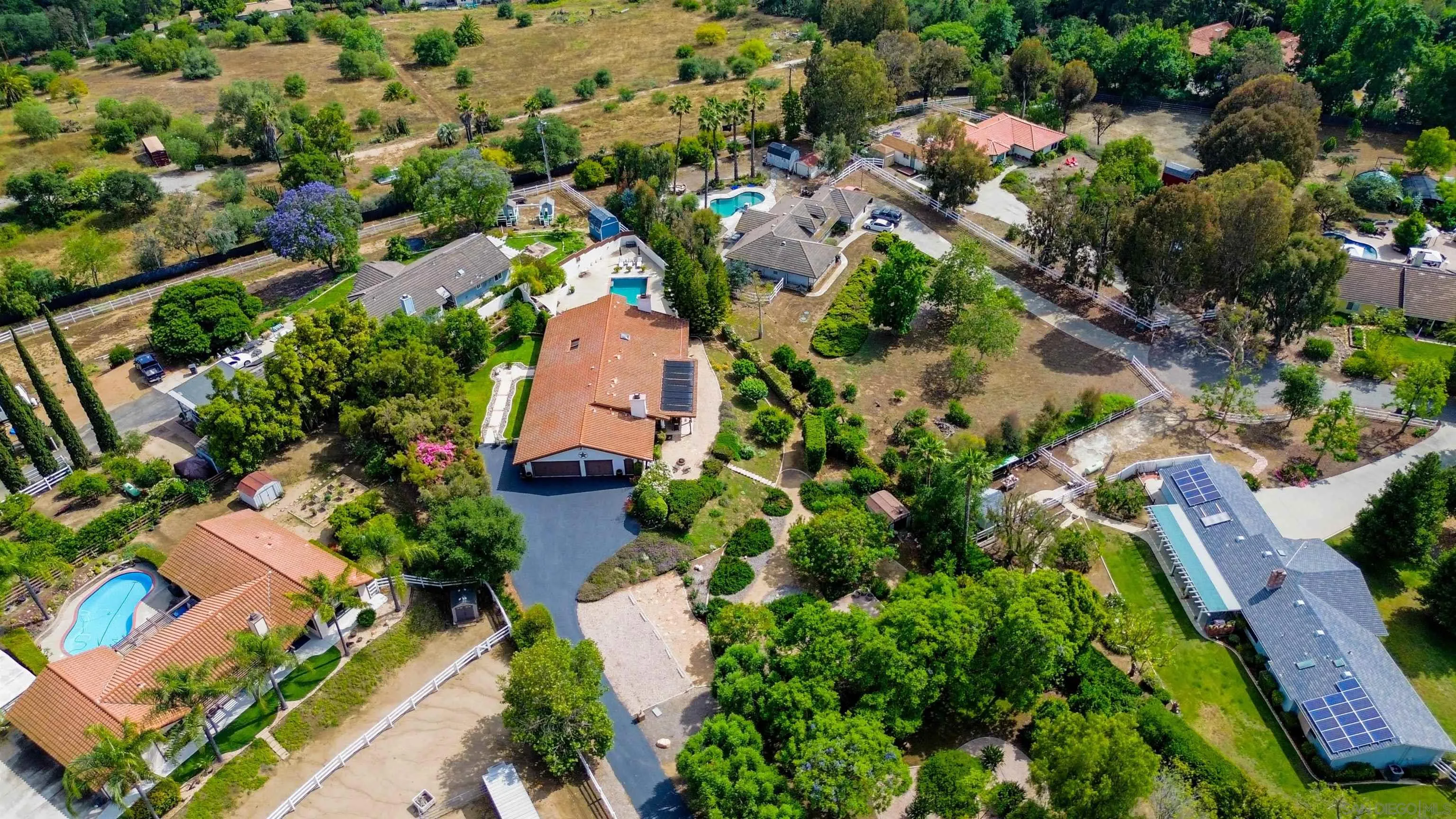 1036 Capra Way Fallbrook, CA 92028 - Photo 46 of 51 an aerial view of residential houses with outdoor space