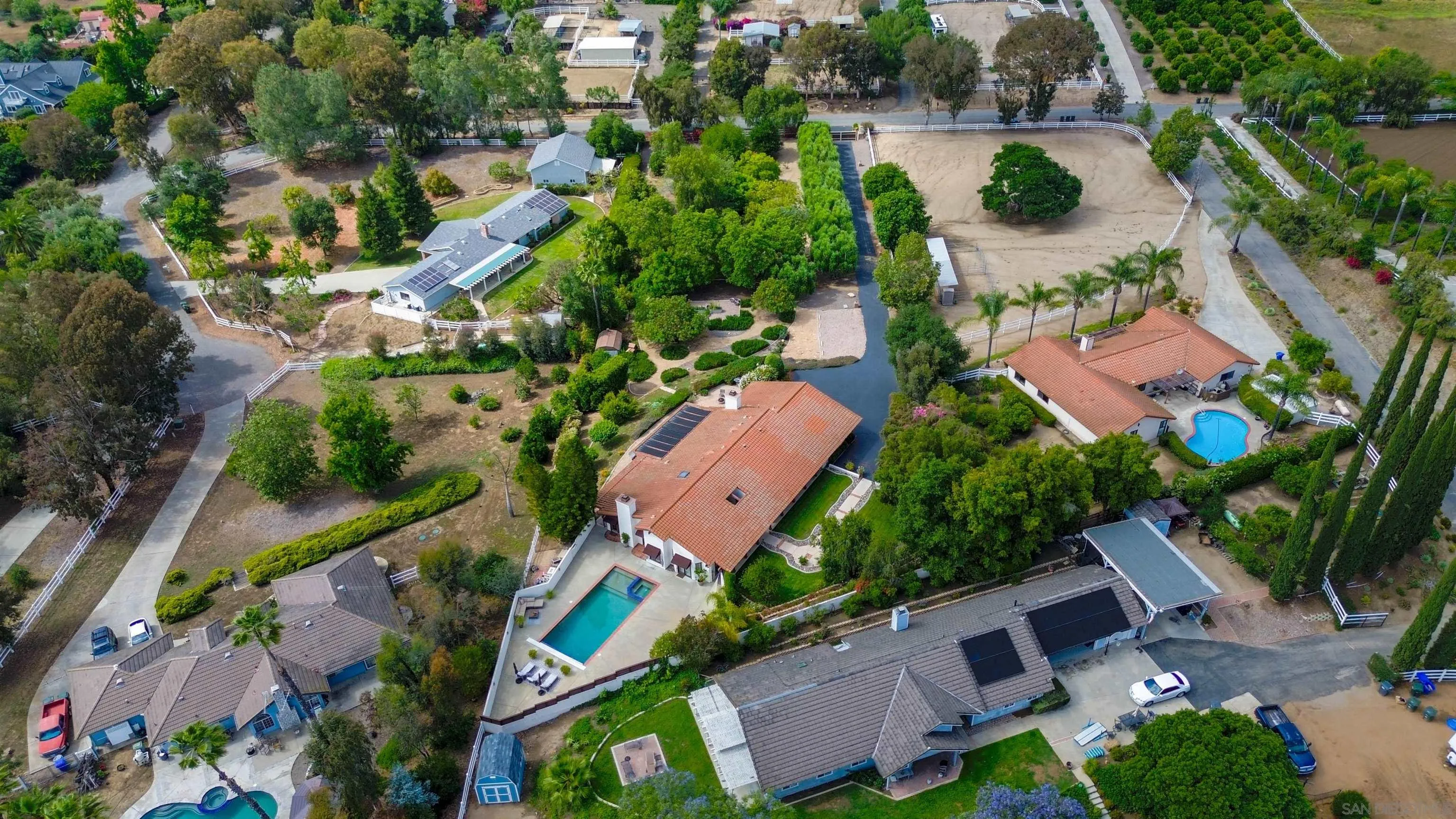 1036 Capra Way Fallbrook, CA 92028 - Photo 50 of 51 an aerial view of residential houses with outdoor space and street view