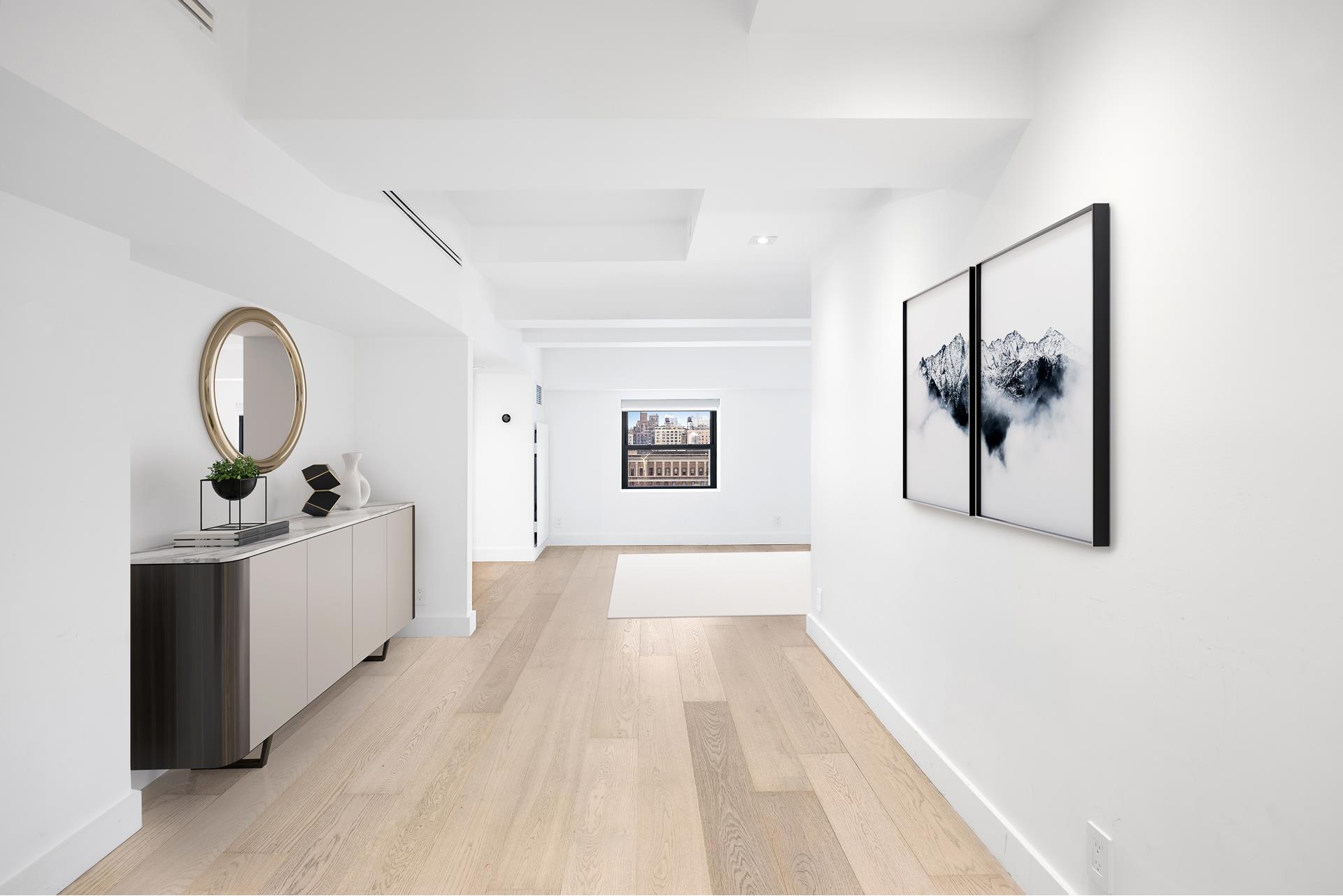 135 West 70th Street, Unit 10C Manhattan, NY 10023 - Photo 17 of 24 a view of a hallway with workspace