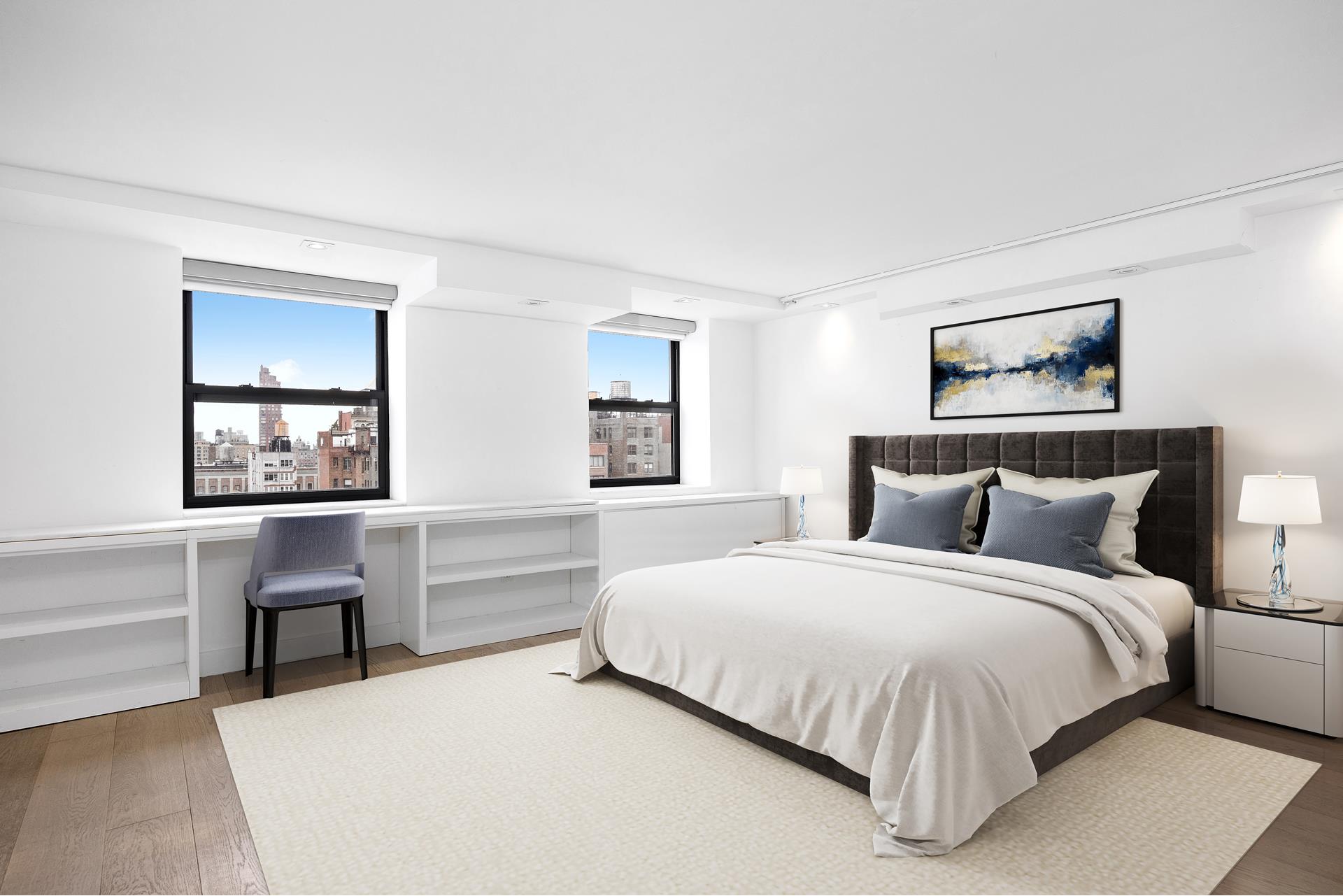 135 West 70th Street, Unit 10C Manhattan, NY 10023 - Photo 8 of 24 a bedroom with a bed and a window