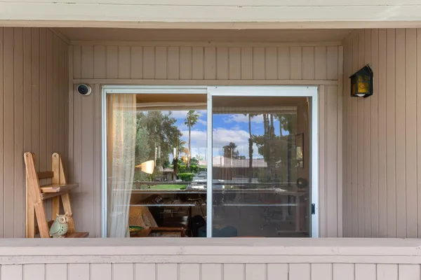 a window with a glass door and window