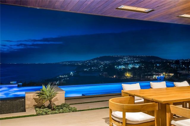 a view of a terrace with outdoor seating