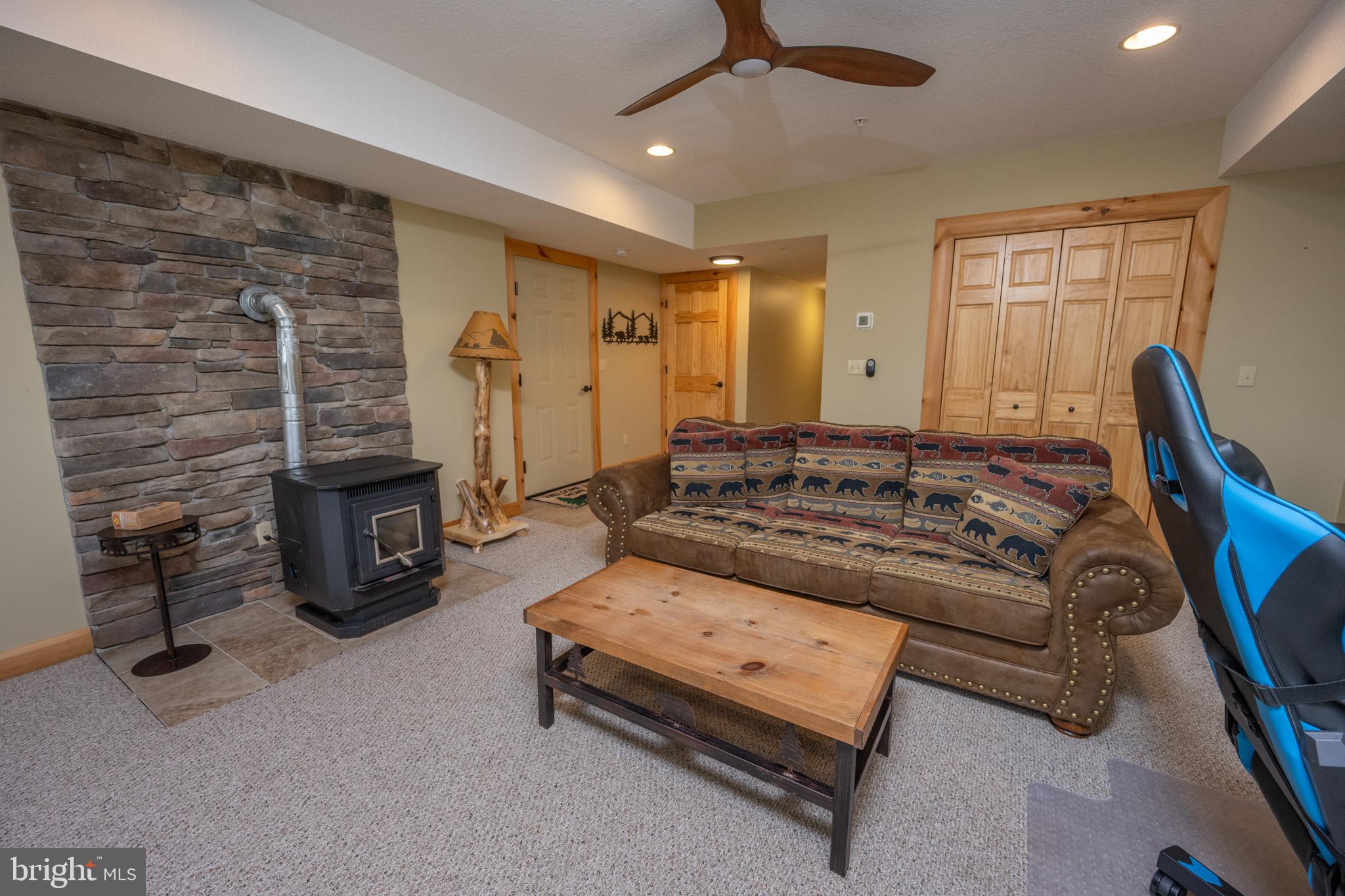 276 Sundance Way McHenry, MD 21541 - Photo 61 of 77 a living room with furniture flat screen tv and a fireplace