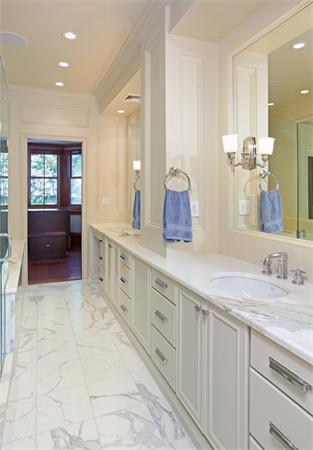 26 Braddock Park Boston, MA 02116 - Photo 21 of 25 a spacious en suite bathroom with double sink and a mirror