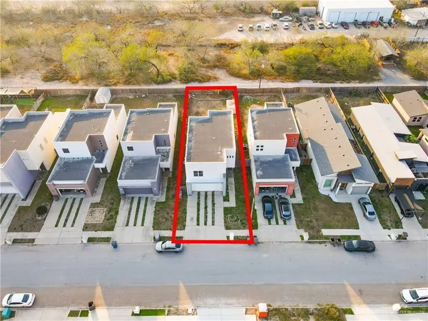 an aerial view of a city